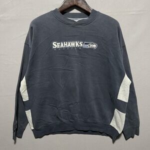 Seattle Seahawks NFL Sweatshirt Mens XL Blue Embroidered Crewneck Pullover